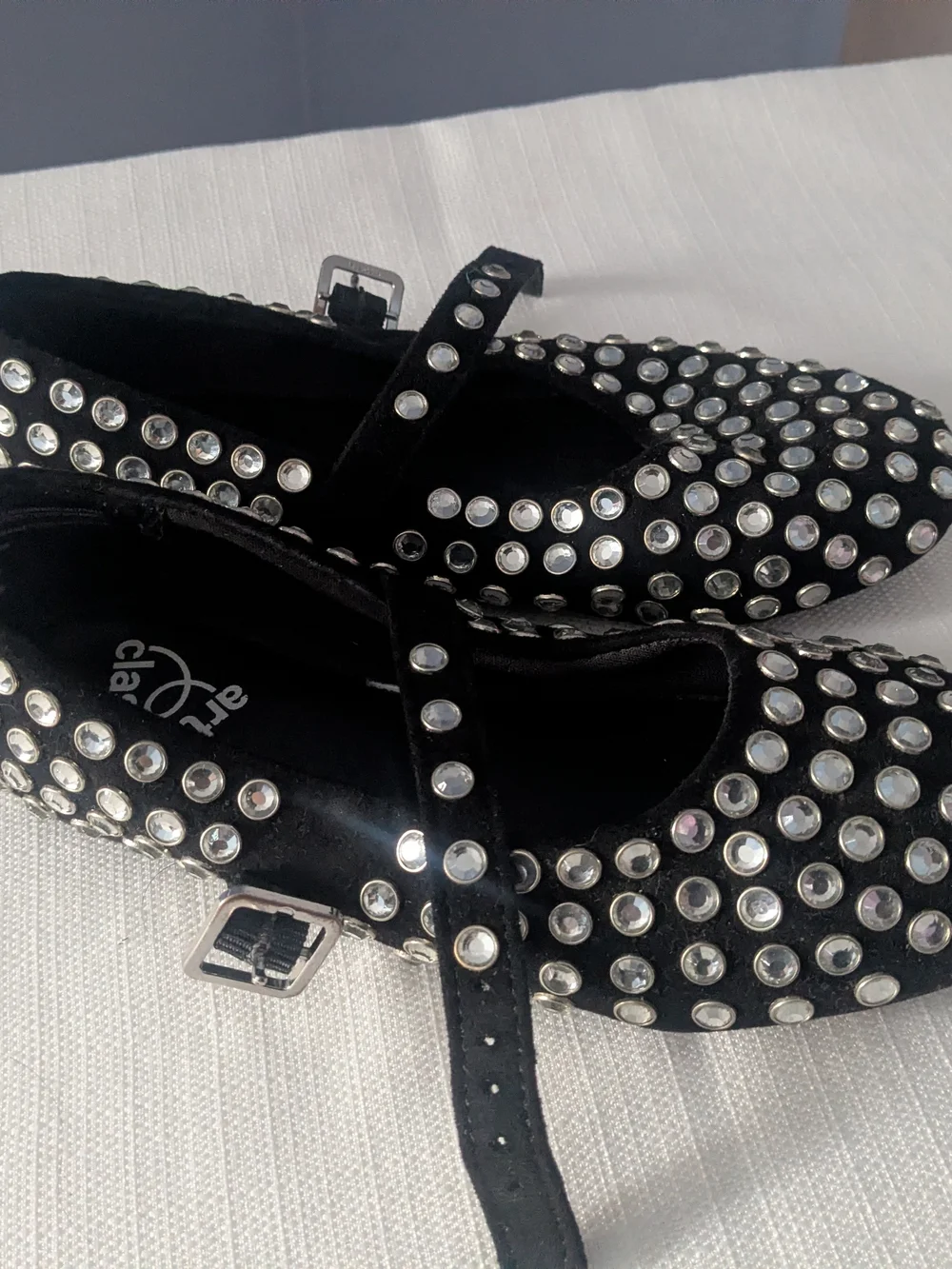 Art Class Kids' Black Mary Jane Flats with Silver Studs